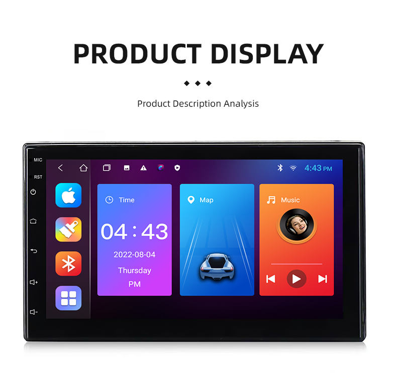 7inch Car Multimedia Player with Carplay T100 Solution